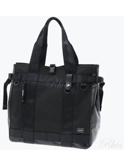 HEAT logo tote bag black - PORTER YOSHIDA - BALAAN 2