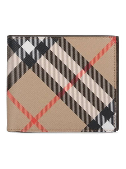 Check Half Wallet Beige - BURBERRY - BALAAN 2