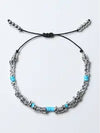 turquoise beads bracelet silver - KND - BALAAN 1