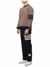 Wool 4 Bar Pullover Knit Top Medium Brown - THOM BROWNE - BALAAN 5