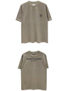 Back Logo Cotton Short Sleeve T-shirt Grey - WOOYOUNGMI - BALAAN.