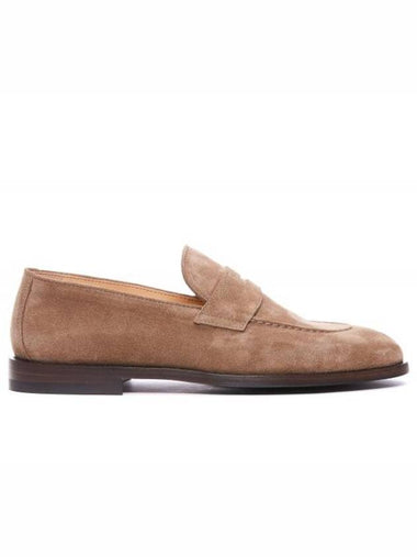 Suede Penny Loafers Beige - BRUNELLO CUCINELLI - BALAAN 1