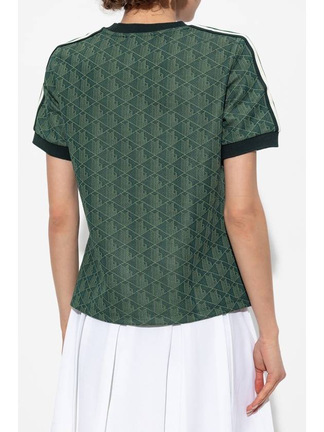 Lacoste T-shirt With Monogram, Women's, Green - LACOSTE - BALAAN 4