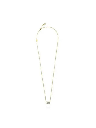 Valentino 5W2J0Q37 YCW MH5 J0Q37 Garavani V logo crystal necklace - RED VALENTINO - BALAAN 2