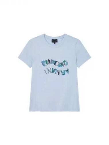 Women s Hot Piece Logo Easy T Shirt Light Blue 270978 - EMPORIO ARMANI - BALAAN 1