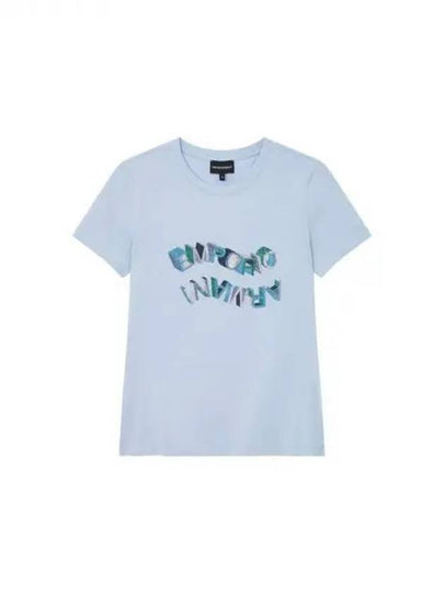 Women s Hot Piece Logo Easy T Shirt Light Blue 270978 - EMPORIO ARMANI - BALAAN 1