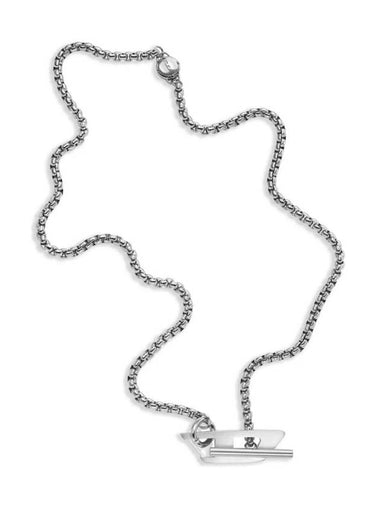 Dx1477 Stainless Steel Chain Necklace Silver - DIESEL - BALAAN 1