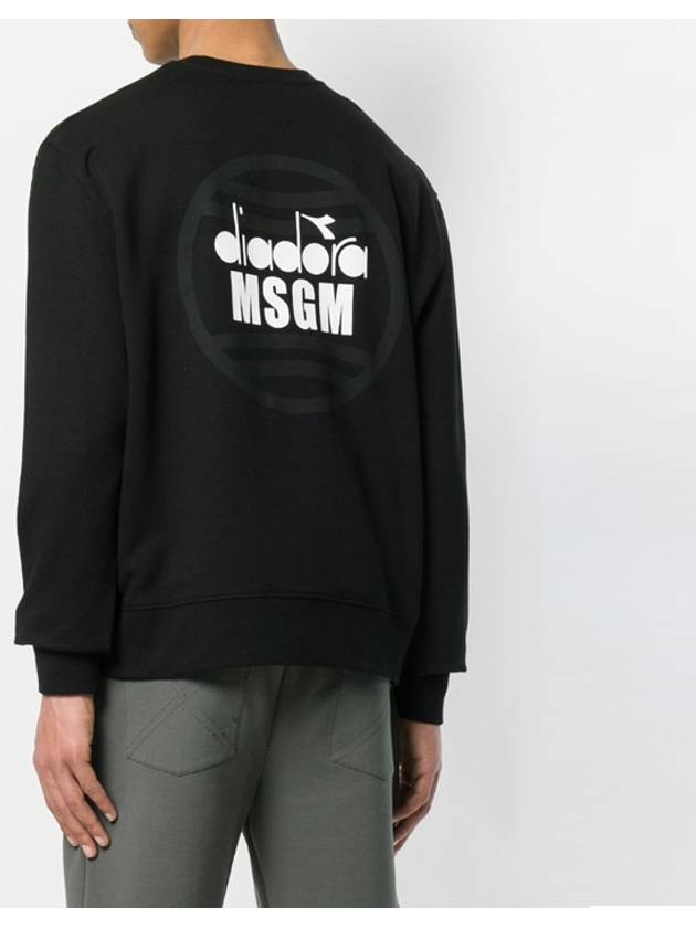 Logo Printed Cotton Sweatshirt Black - MSGM - BALAAN 5