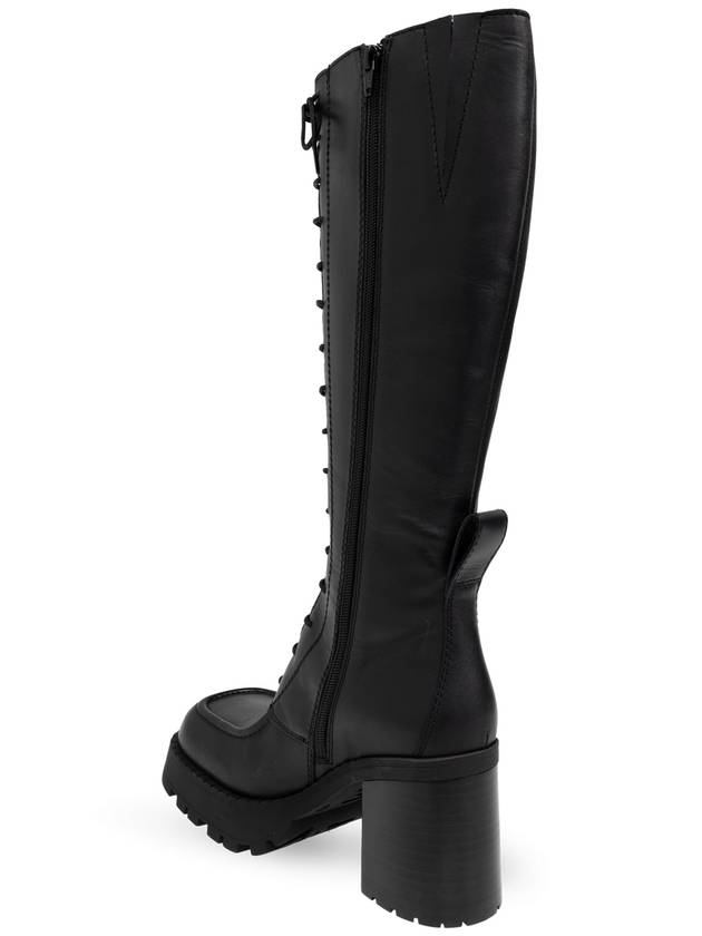 Miista Knee-high Lace-up Boots Grit, Women's, Black - MIISTA - BALAAN 5