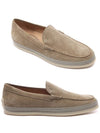 Men's Suede Slip-ons Loafers Beige - TOD'S - BALAAN 3