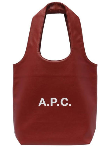 Ninon Small Recycled Leather Tote Bag Red - A.P.C. - BALAAN 1