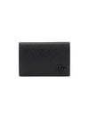 GG Marmont Leather Card Wallet Black - GUCCI - BALAAN 2