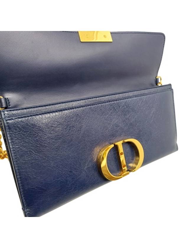 M9206UMPK Montaine 30 Navy Lambskin Gold Chain Clutch Cross Bag - DIOR - BALAAN 7