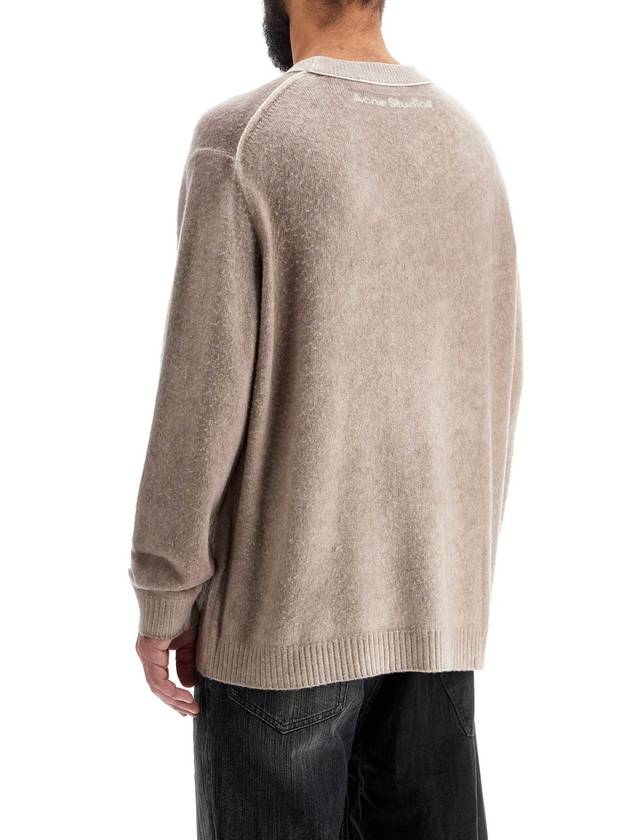 Print Crew Neck Knit Top Beige - ACNE STUDIOS - BALAAN 4