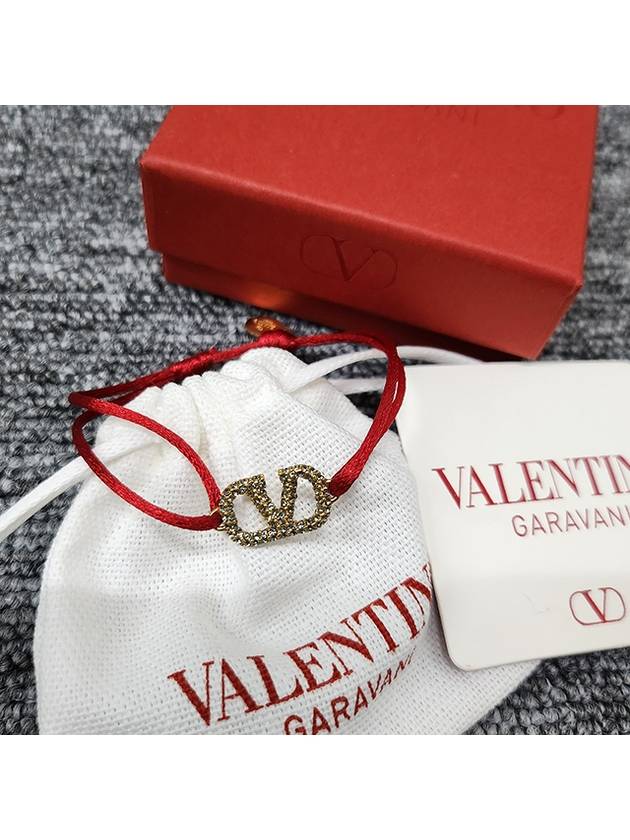 V Logo Garavani Bracelet Red - VALENTINO - BALAAN 3