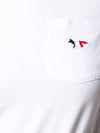 Tricolor Fox Patch Classic Pocket Short Sleeve T-Shirt White - MAISON KITSUNE - BALAAN 5