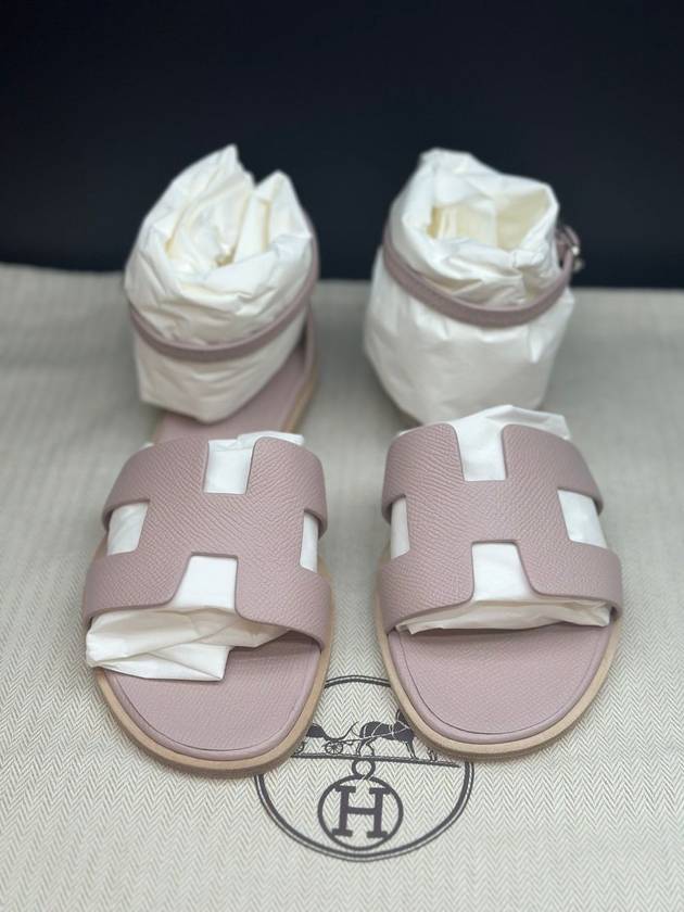 Santorini Sandals Palladium Rose Porcelaine - HERMES - BALAAN 4