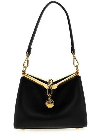 Vela Small Calfskin Leather Shoulder Bag Black - ETRO - BALAAN 2