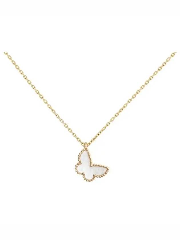 Sweet Alhambra Butterfly Pendant Necklace Gold White - VANCLEEFARPELS - BALAAN 2