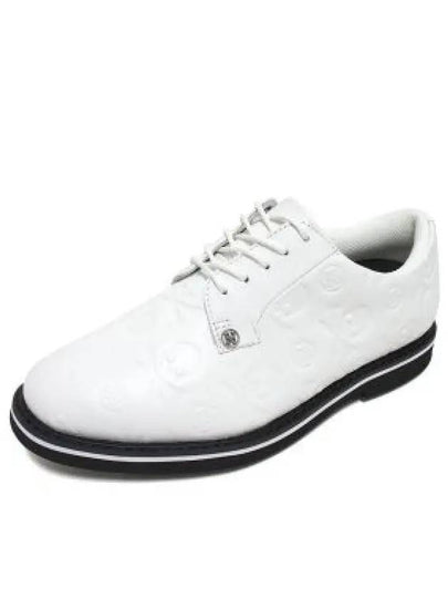 Debossed Skull Galliventer Leather Spike Shoes White - G/FORE - BALAAN 2