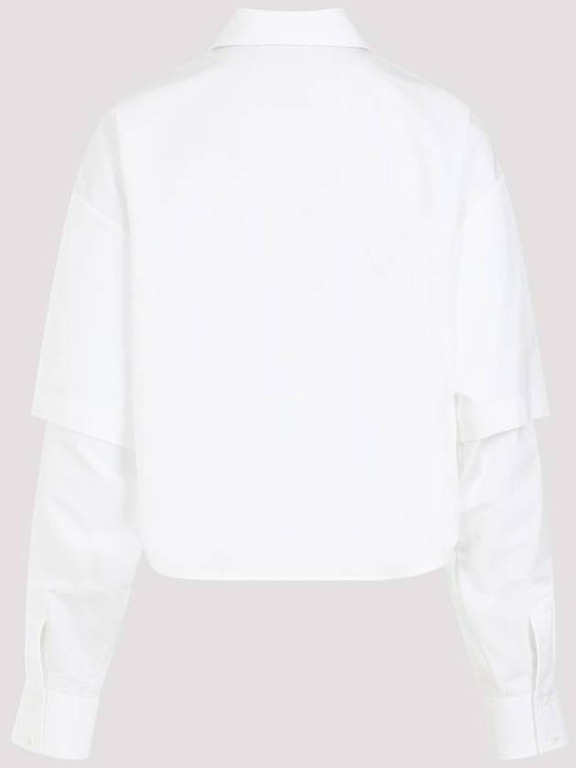 blouse shirt OWGE022S24FAB003 0101 WHITE WHIT - OFF WHITE - BALAAN 3