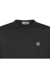 Chest Patch Long Sleeve T-Shirt Black - STONE ISLAND - BALAAN 5