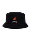 Flower Logo Bucket Hat Black - KENZO - BALAAN 1