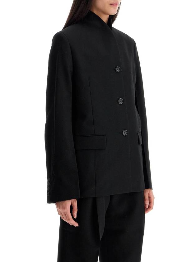 black double-breasted jacket in recycled polyester and wool - TOTEME - BALAAN 2