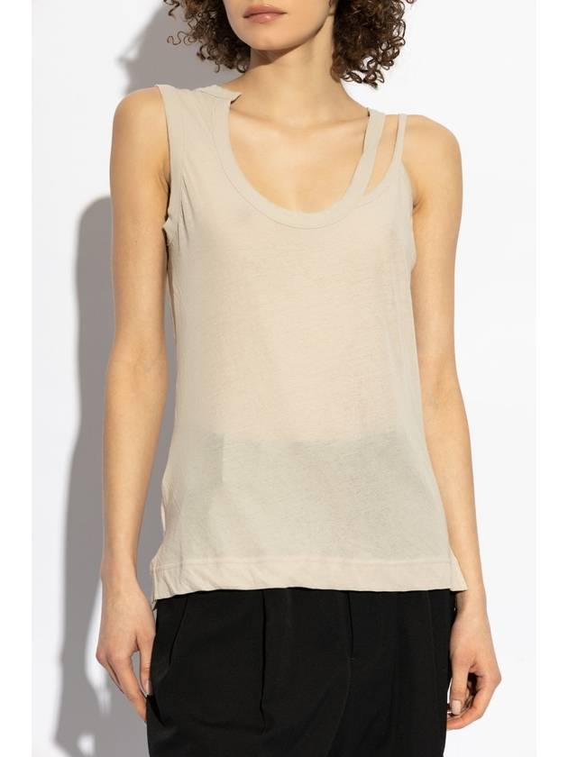 Yohji Yamamoto Tank Top, Women's, Beige - YOHJI YAMAMOTO - BALAAN 3