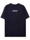 Formula Logo Print Short Sleeve T-Shirt Blue - BARBOUR - BALAAN 11