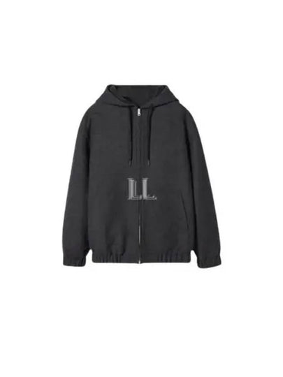 Script Jacquard Wool Zip-Up Hoodie Grey - GUCCI - BALAAN 2