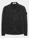 Old Treatment Garment Dyed Overshirt Jacket Charcoal - STONE ISLAND - BALAAN 2