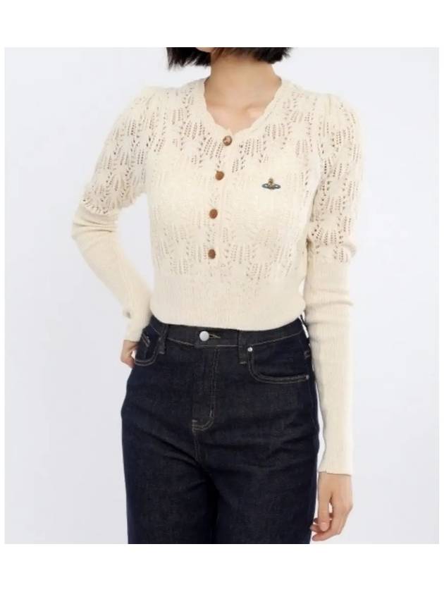 Samantha Cropped Cardigan Ivory - VIVIENNE WESTWOOD - BALAAN 2