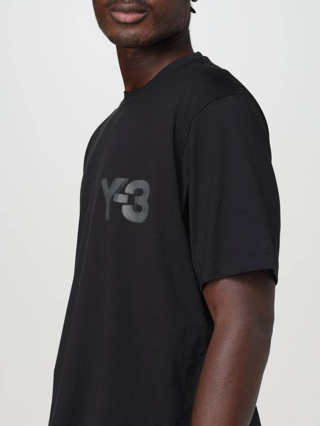 Logo Print Short Sleeve T-Shirt Black - Y-3 - BALAAN 5