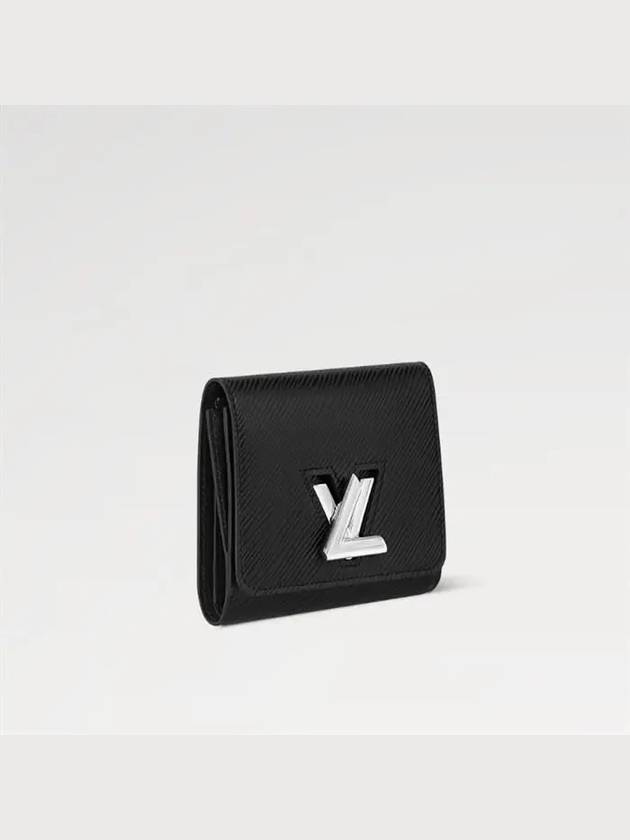 Twist Logo Epi Leather Compact Half Wallet Black - LOUIS VUITTON - BALAAN 4