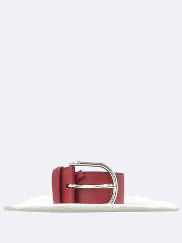 burgundy belt - HERMES - BALAAN 1