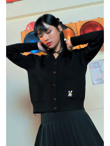 Vivid knit cardigan black - ROSIYA - BALAAN 1