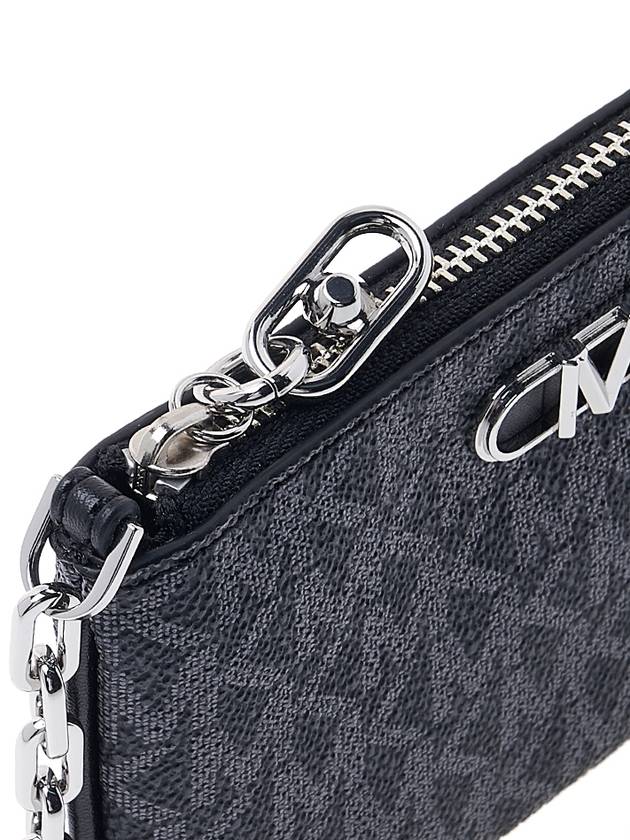 Monogram Logo Plaque Card Wallet Black - MICHAEL KORS - BALAAN 8