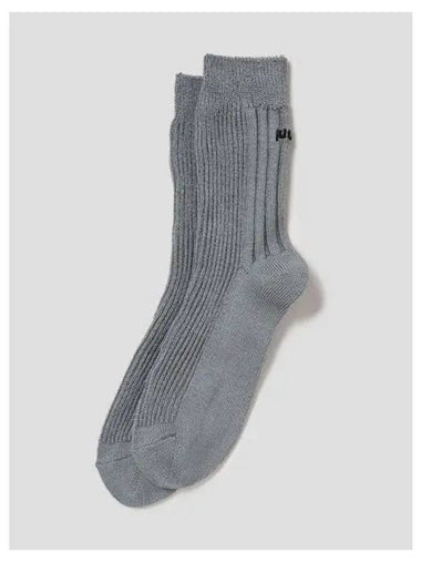 Logo embroidered wool socks gray domestic product GM0024090686852 - JUUN.J - BALAAN 1