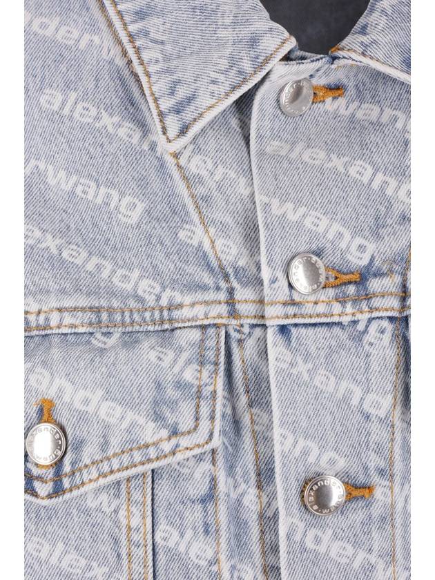 Women's Logo Print Denim Jacket - ALEXANDER WANG - BALAAN 4