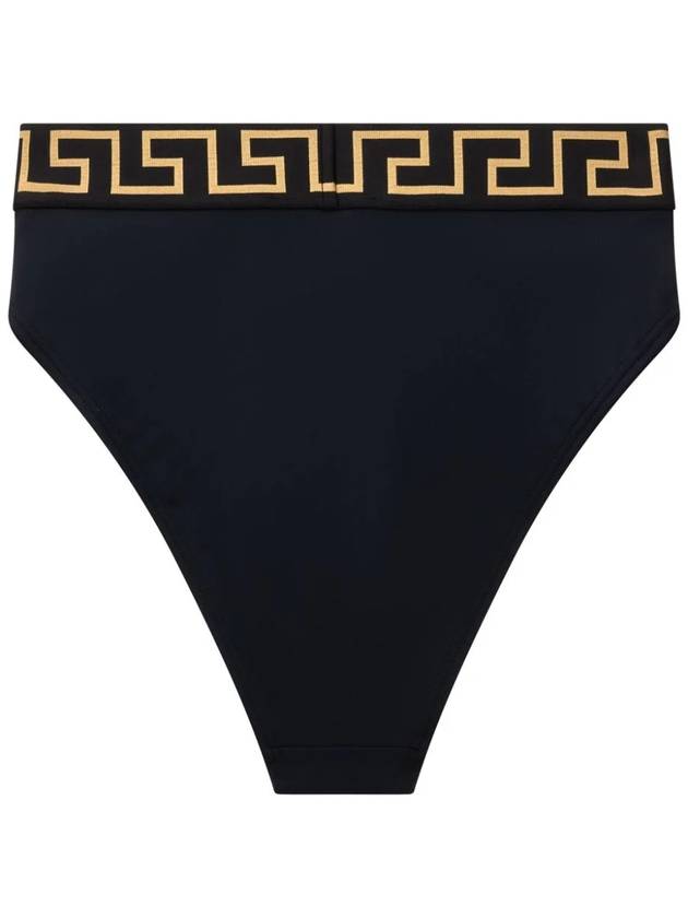 Greca Border High Waist Bikini Bottom Black - VERSACE - BALAAN 3