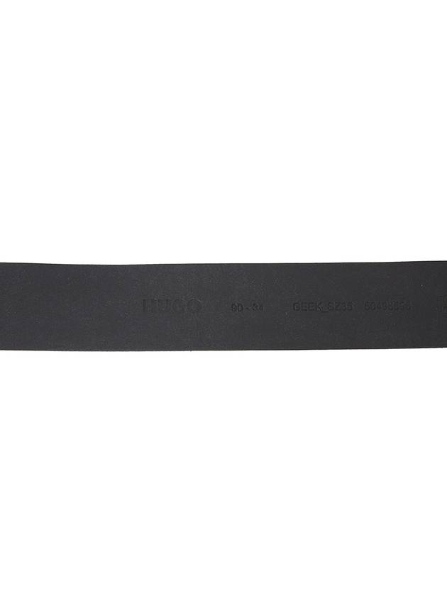 Metal Buckle Leather Belt Black - HUGO BOSS - BALAAN 7