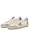 Ball Star Leather Low Top Sneakers Grey White - GOLDEN GOOSE - BALAAN 2