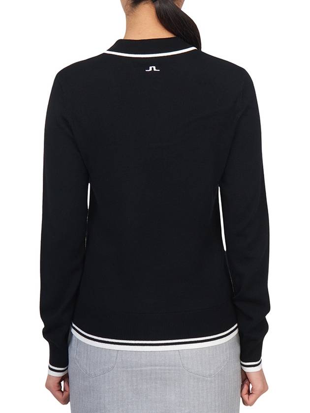 Women's Mimi Knit PK Shirt Black - J.LINDEBERG - BALAAN 4