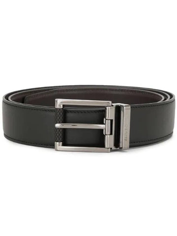 Reversible Leather Belt Black Hickory - SALVATORE FERRAGAMO - BALAAN 1