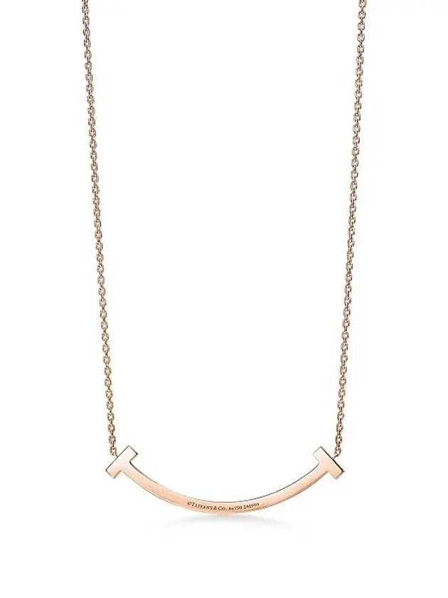 Tiffany T Smile Medium Pendant Rose Gold 74957110 - TIFFANY & CO. - BALAAN 1