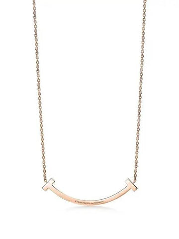 Tiffany T Smile Medium Pendant Rose Gold 74957110 - TIFFANY & CO. - BALAAN 1