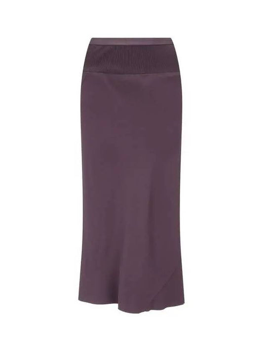 WOMEN Viscose bias knee skirt dark purple 270270 - RICK OWENS - BALAAN 1