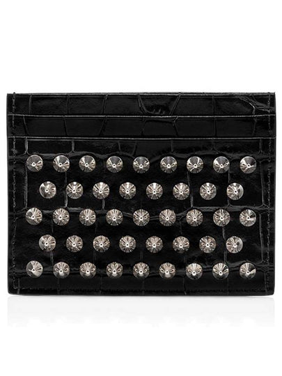 Chios Spike Card Wallet Black - CHRISTIAN LOUBOUTIN - BALAAN 2