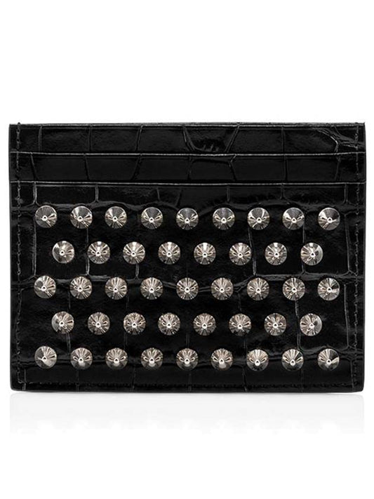 Chios Spike Card Wallet Black - CHRISTIAN LOUBOUTIN - BALAAN 2